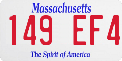 MA license plate 149EF4