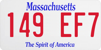 MA license plate 149EF7