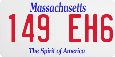 MA license plate 149EH6