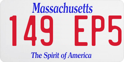 MA license plate 149EP5