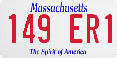 MA license plate 149ER1