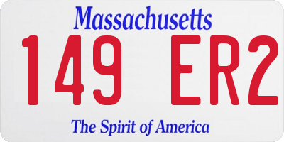 MA license plate 149ER2