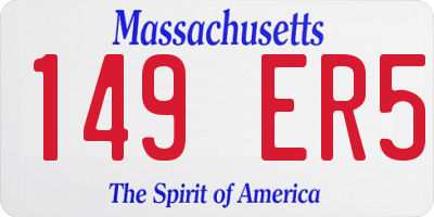 MA license plate 149ER5