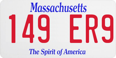 MA license plate 149ER9
