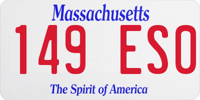 MA license plate 149ES0
