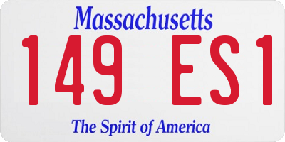 MA license plate 149ES1
