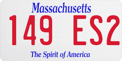 MA license plate 149ES2
