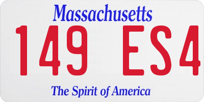 MA license plate 149ES4