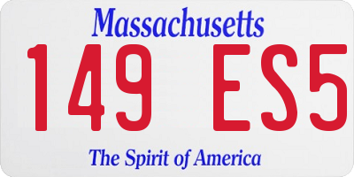 MA license plate 149ES5