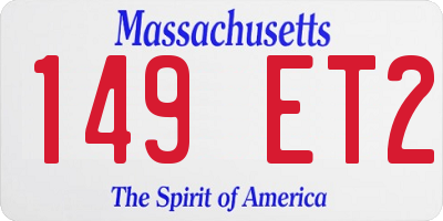 MA license plate 149ET2