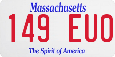 MA license plate 149EU0
