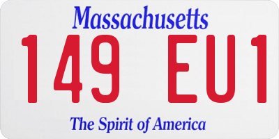 MA license plate 149EU1