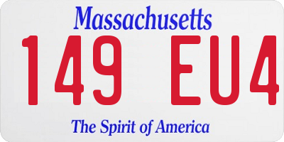 MA license plate 149EU4