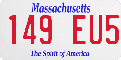 MA license plate 149EU5