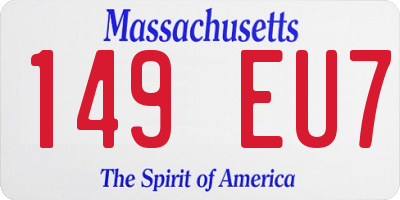 MA license plate 149EU7