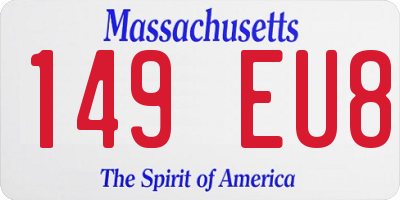 MA license plate 149EU8