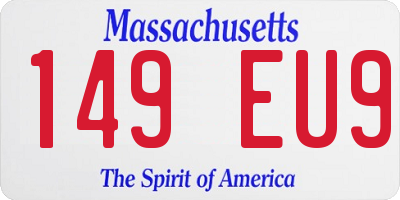 MA license plate 149EU9