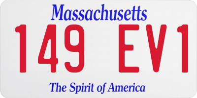MA license plate 149EV1