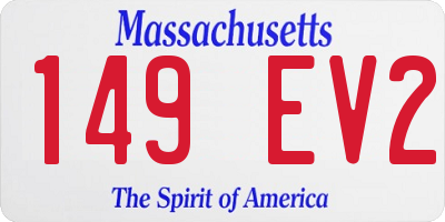 MA license plate 149EV2