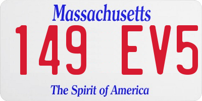 MA license plate 149EV5
