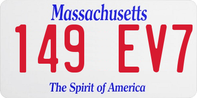 MA license plate 149EV7