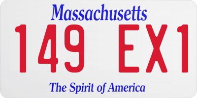 MA license plate 149EX1