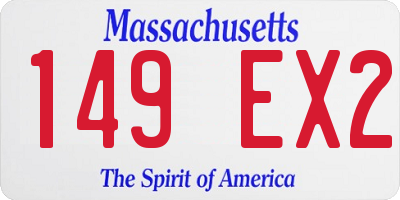 MA license plate 149EX2