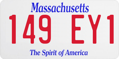 MA license plate 149EY1