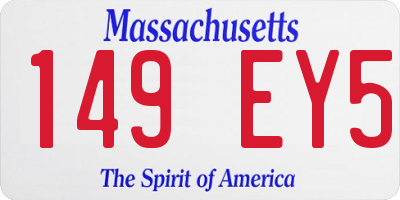 MA license plate 149EY5