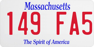MA license plate 149FA5
