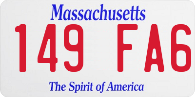 MA license plate 149FA6