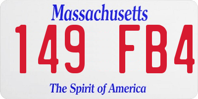 MA license plate 149FB4