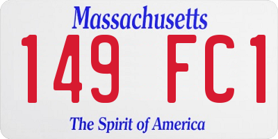 MA license plate 149FC1