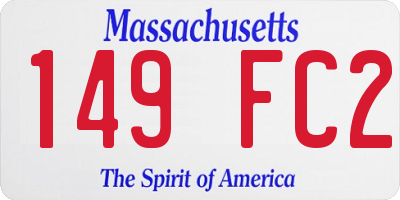 MA license plate 149FC2