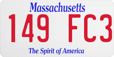 MA license plate 149FC3