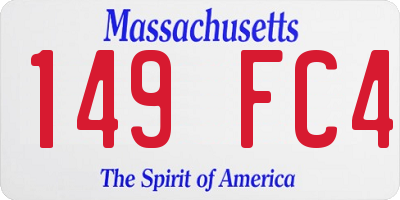 MA license plate 149FC4