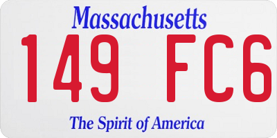 MA license plate 149FC6