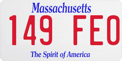 MA license plate 149FE0