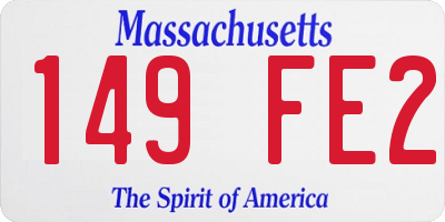 MA license plate 149FE2