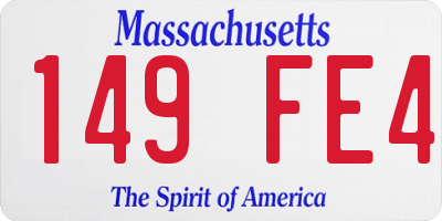 MA license plate 149FE4