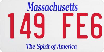 MA license plate 149FE6