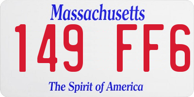 MA license plate 149FF6