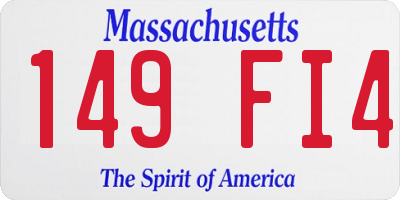 MA license plate 149FI4