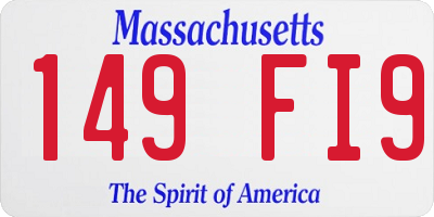 MA license plate 149FI9