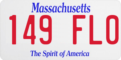 MA license plate 149FL0