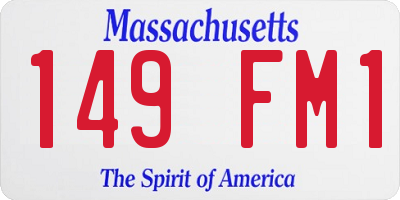 MA license plate 149FM1