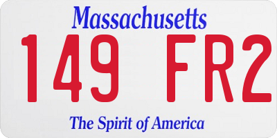 MA license plate 149FR2