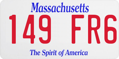 MA license plate 149FR6