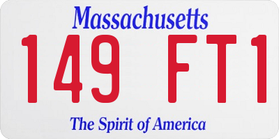 MA license plate 149FT1