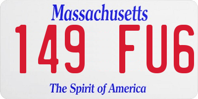 MA license plate 149FU6